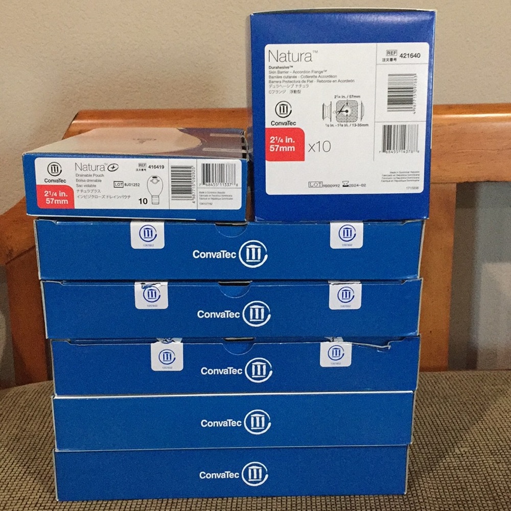 ConvaTec ostomy/ ileostomy supplies +Free samples